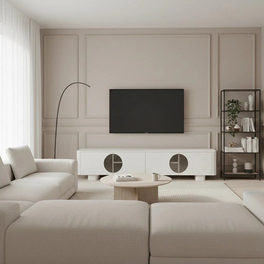 Elara Tv Unit White 200cm