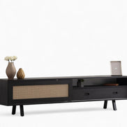 Finn Tv Unit Black 200cm
