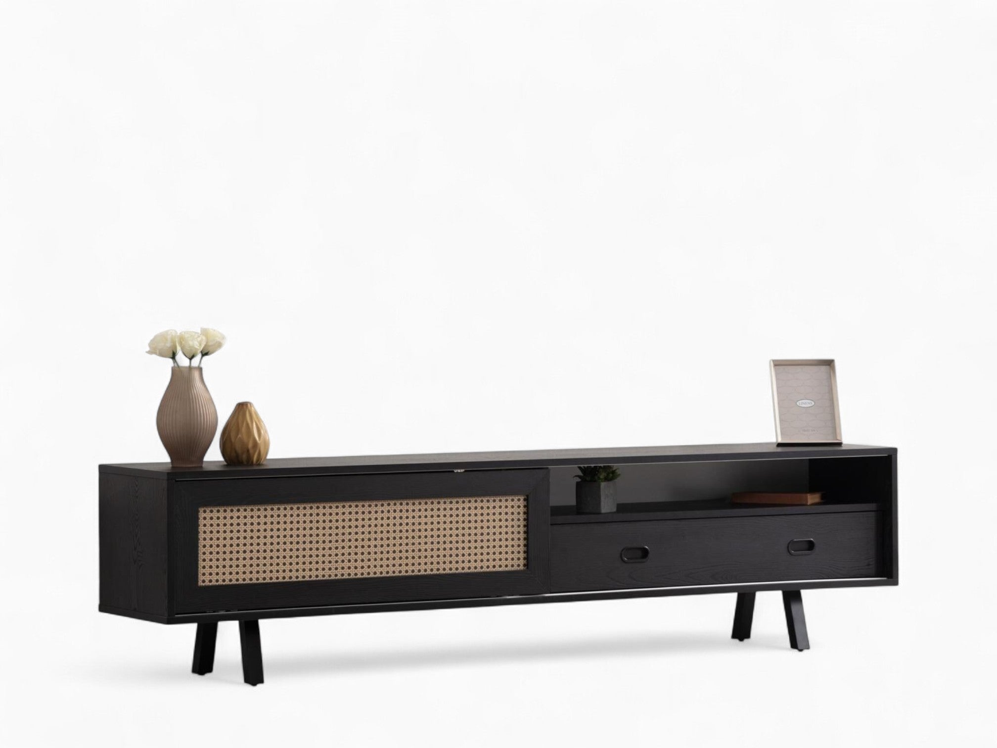 Finn Tv Unit Black 200cm