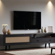 Finn Tv Unit Black 200cm