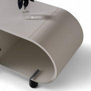 Glaze Tv Unit Cream Black 200cm