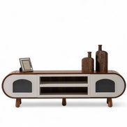 Glaze Tv Unit Walnut Cream 200cm