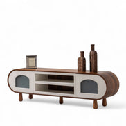 Glaze Tv Unit Walnut Cream 200cm