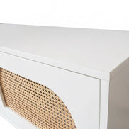 Claude Rattan Tv Unit White 200cm