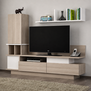 Como TV Unit with Wall Shelves
