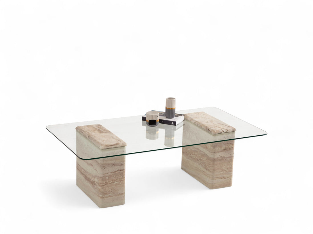 Latte Travertine Coffee Table