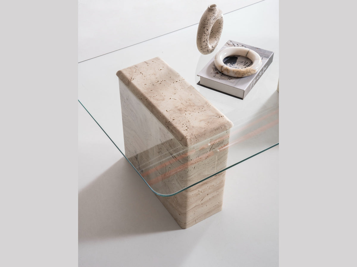 Latte Travertine Coffee Table