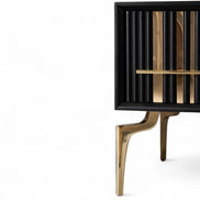 Lincoln Wooden Tv Unit Black 200cm