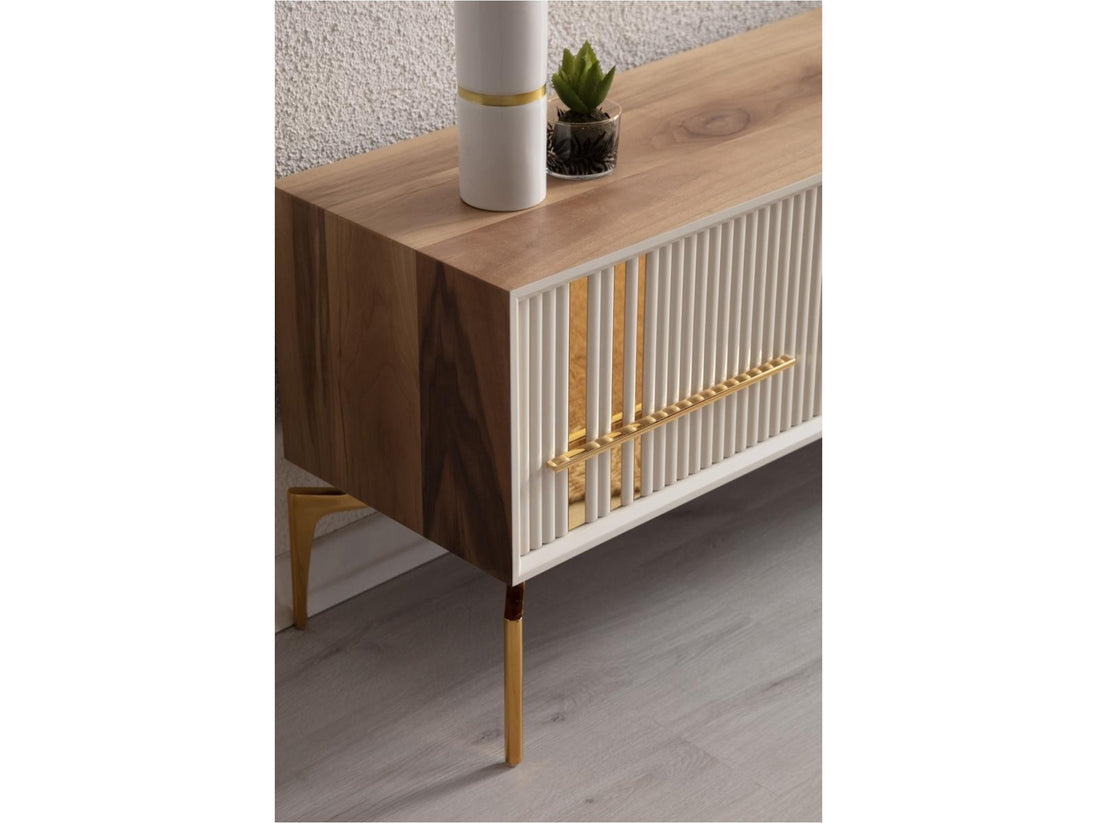 Lincoln Wooden Tv Unit Cream 200cm