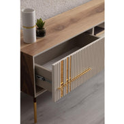 Lincoln Wooden Tv Unit Cream 200cm