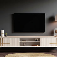 Lincoln Wooden Tv Unit Cream 200cm