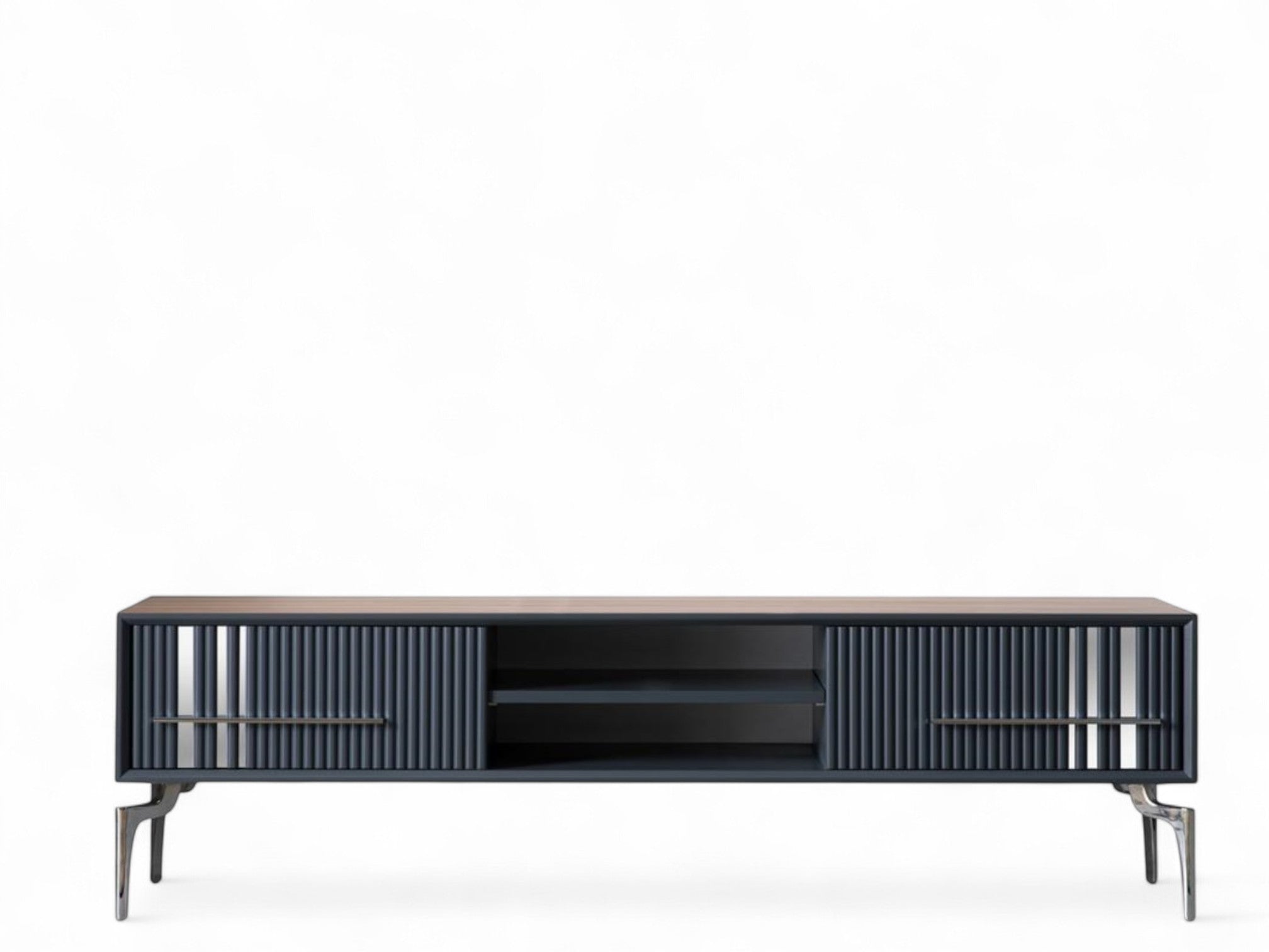 Lincoln Wooden Tv Unit Grey 200cm