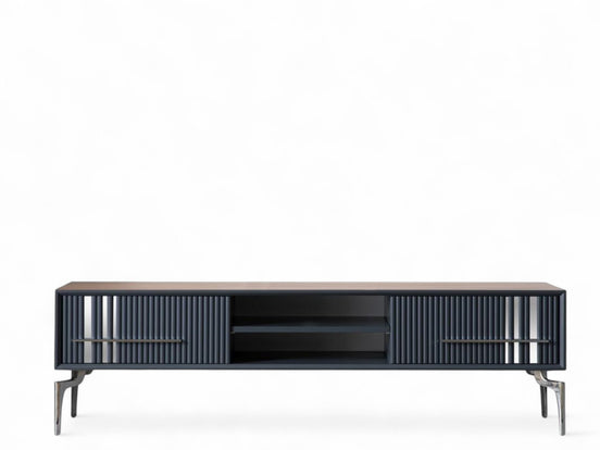 Lincoln Wooden Tv Unit Grey 200cm