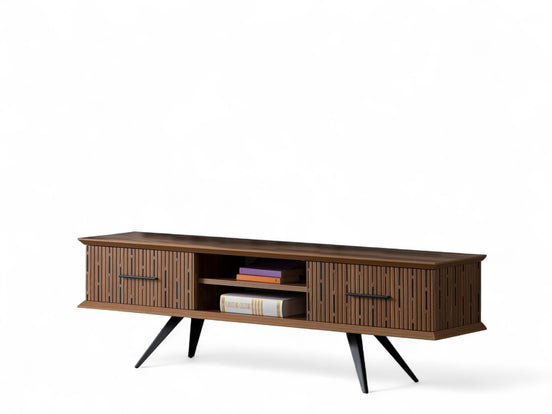 Monza Wooden Tv Unit Walnut 160cm