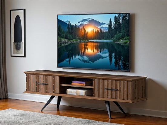 Monza Wooden Tv Unit Walnut 160cm