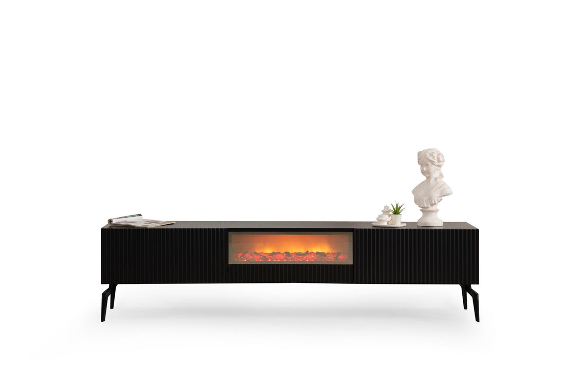 Myra Fire Tv Stand Black