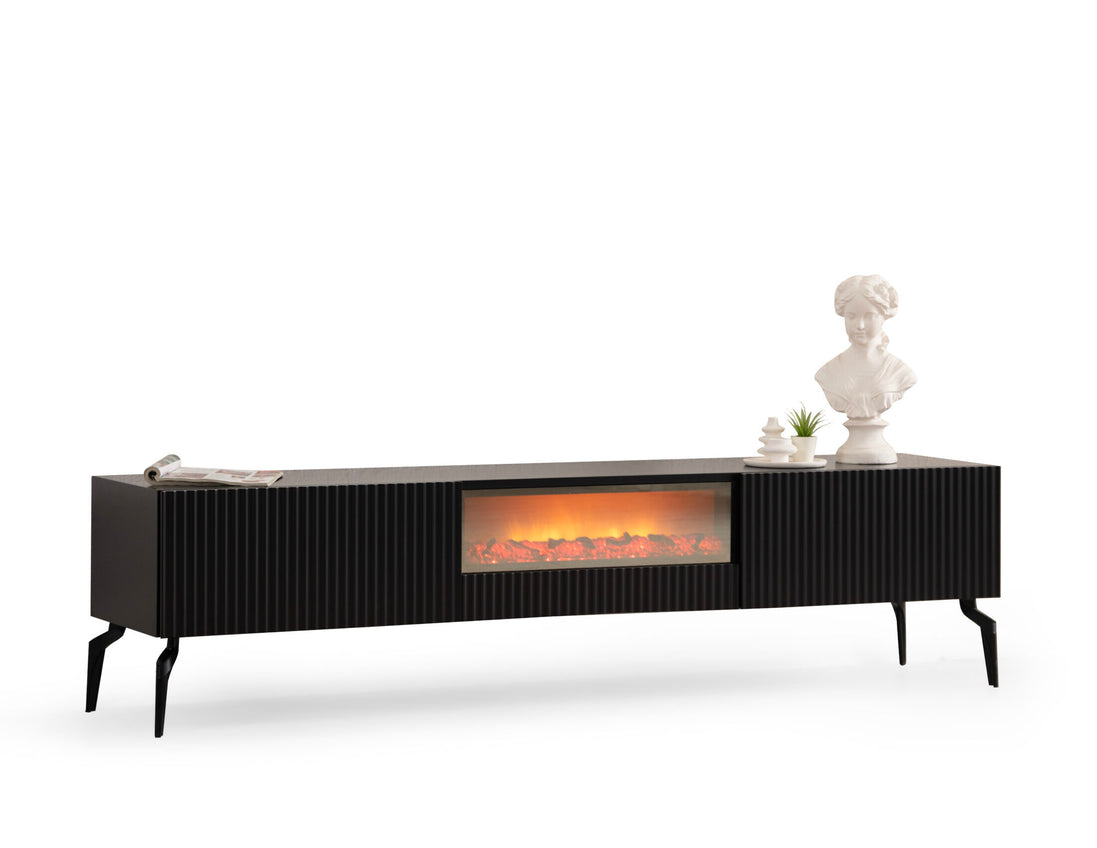 Myra Fire Tv Stand Black