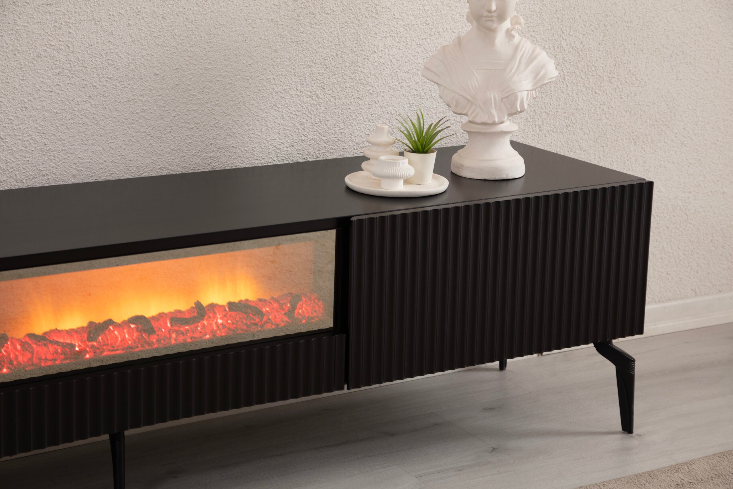 Myra Fire Tv Stand Black