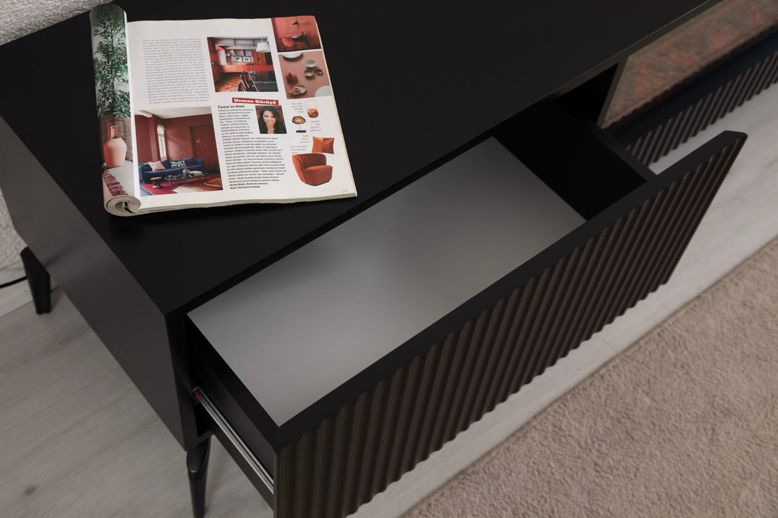 Myra Fire Tv Stand Black
