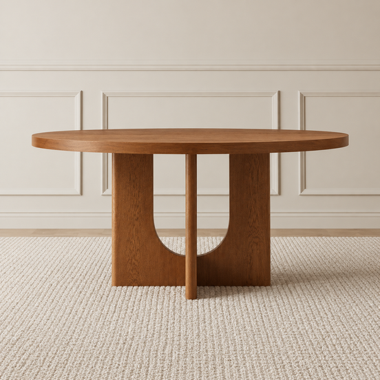 Corta Round Dining Table Brown