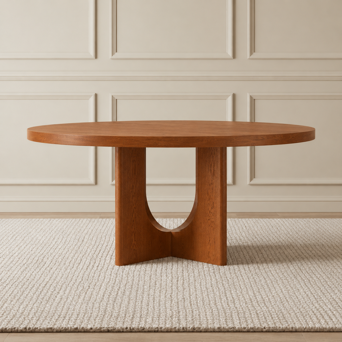 Corta Round Dining Table Brown