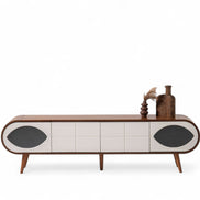 Trench Tv Unit Walnut Cream 200cm