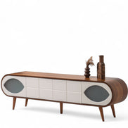 Trench Tv Unit Walnut Cream 200cm