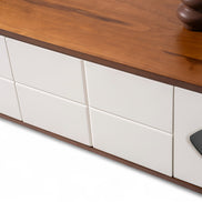 Trench Tv Unit Walnut Cream 200cm