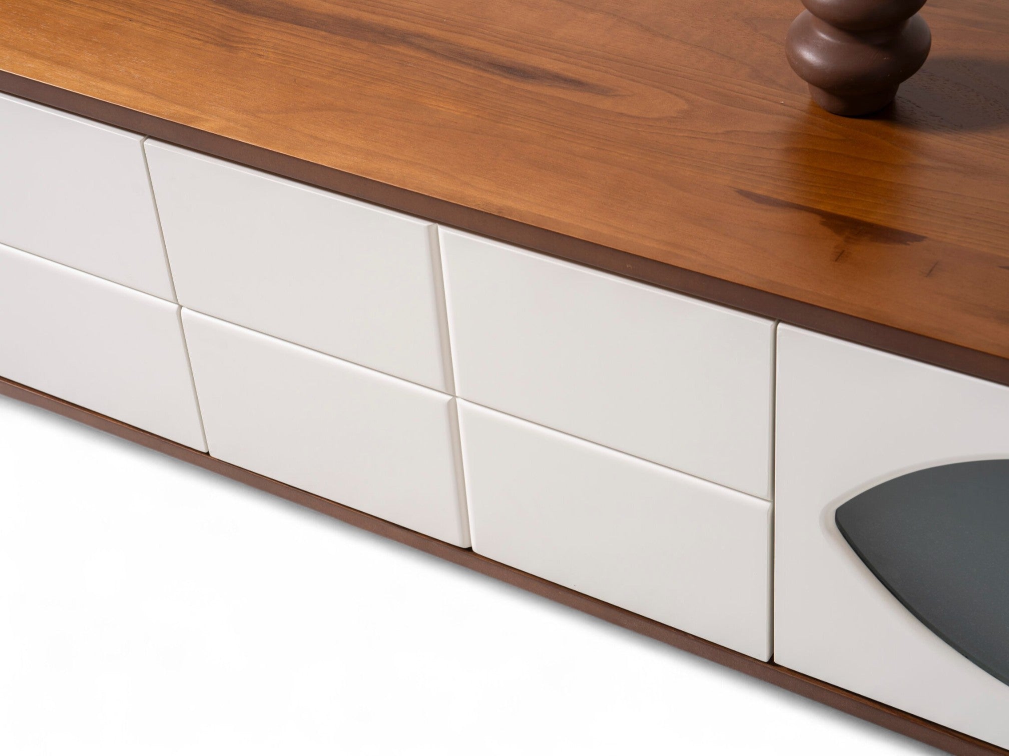 Trench Tv Unit Walnut Cream 200cm