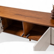 Trench Tv Unit Walnut Cream 200cm
