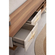 Tribe Wooden Tv Unit Cream 200cm