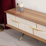Tribe Wooden Tv Unit Cream 200cm