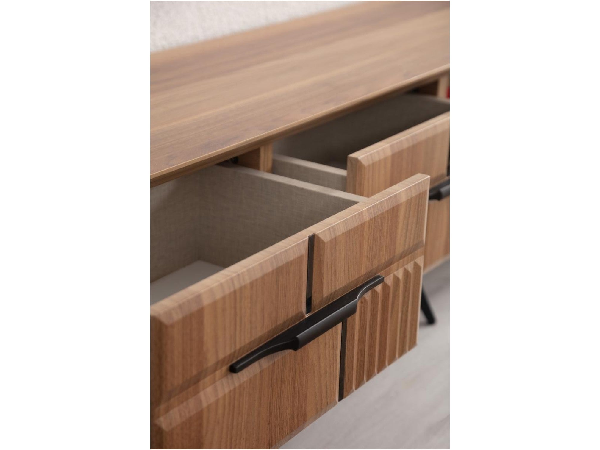 Tribe Wooden Tv Unit Walnut 200cm