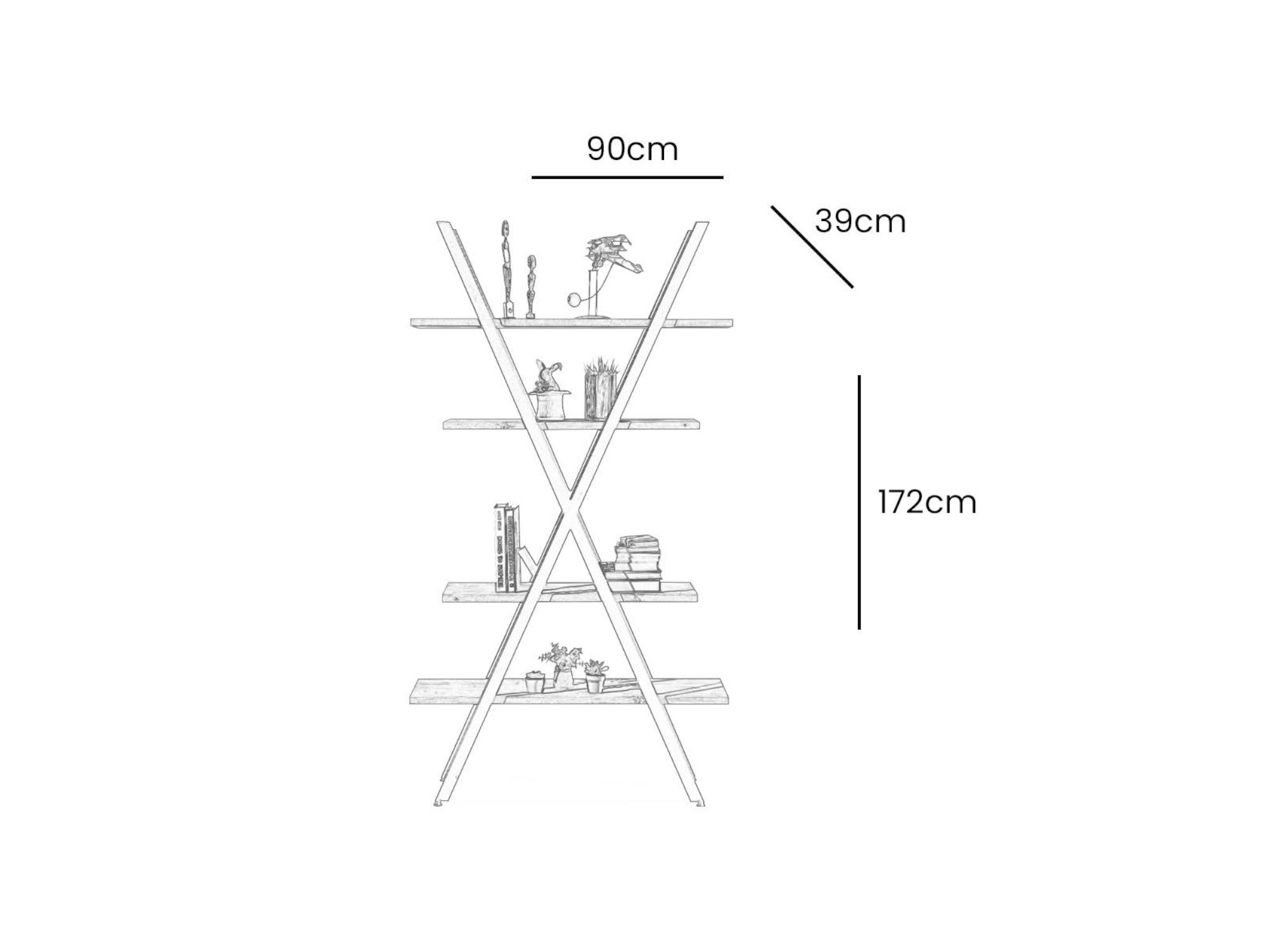 Xscape Wooden Book Shelf