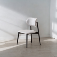 Zenn Wood Dining Chair Grey Black