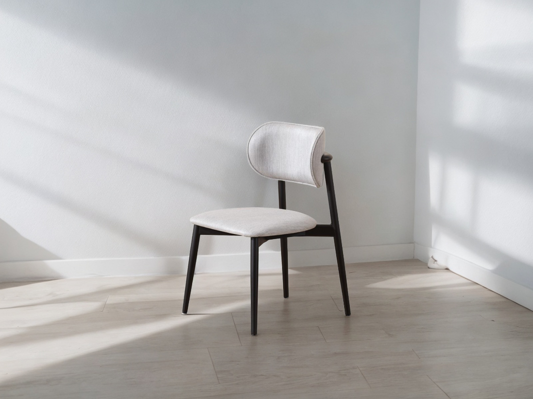 Zenn Wood Dining Chair Grey Black