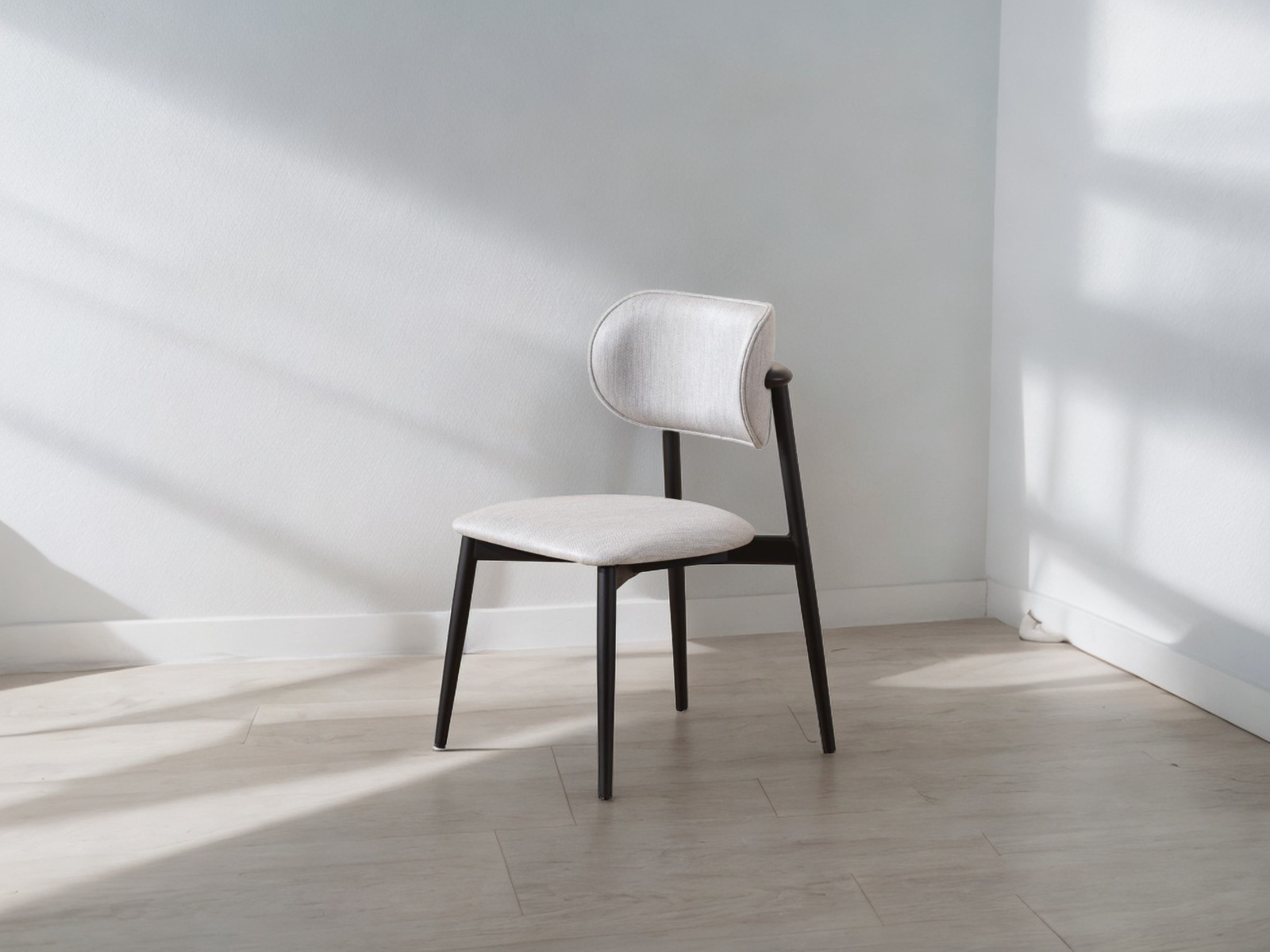 Zenn Wood Dining Chair Grey Black