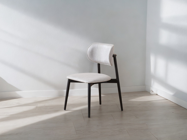 Zenn Wood Dining Chair Grey Black