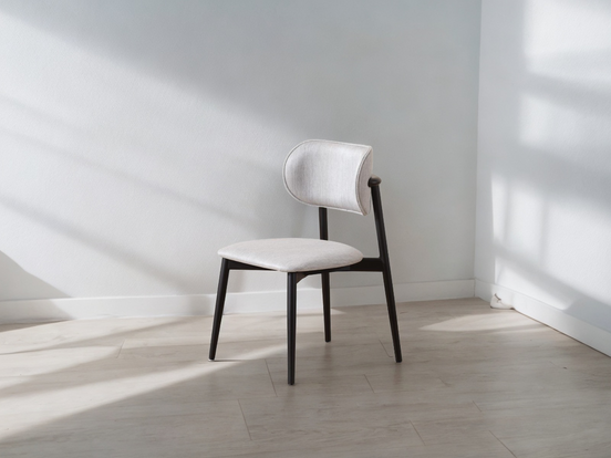 Zenn Wood Dining Chair Grey Black