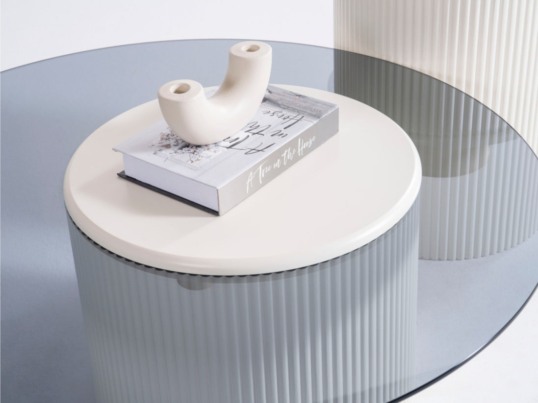 Amanti Coffee Table Set Cream