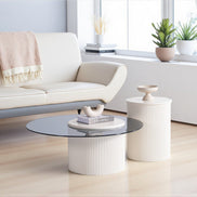 Amanti Coffee Table Set Cream