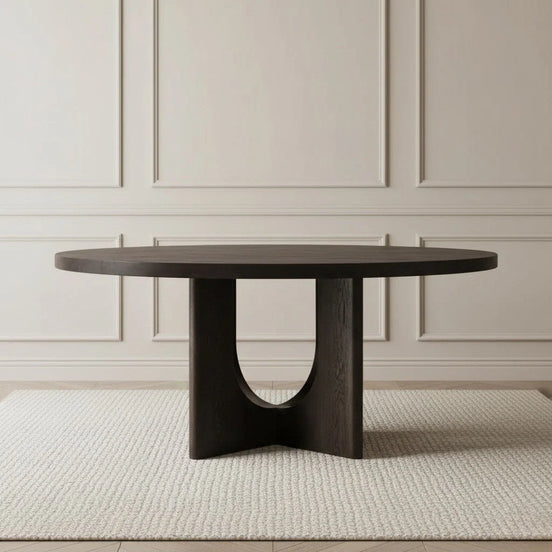 Corta Round Dining Table Black