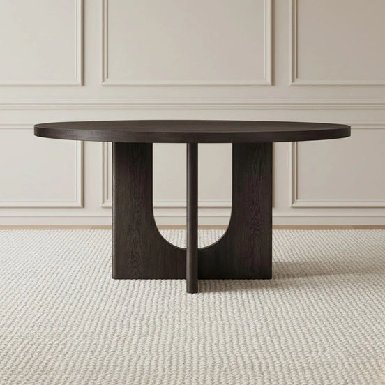 Corta Round Dining Table Black
