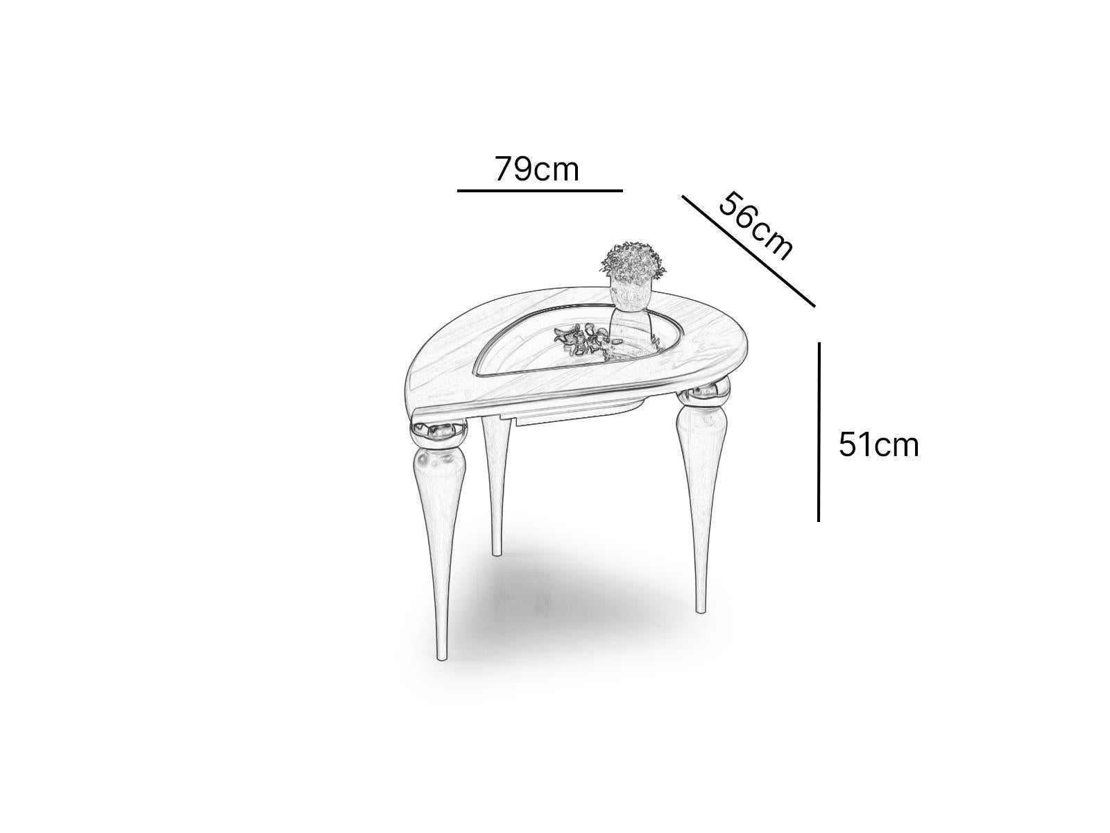 Jazmin Side Table Cream