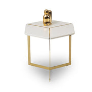 Hexa Cream End Table
