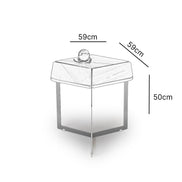 Hexa Cream End Table