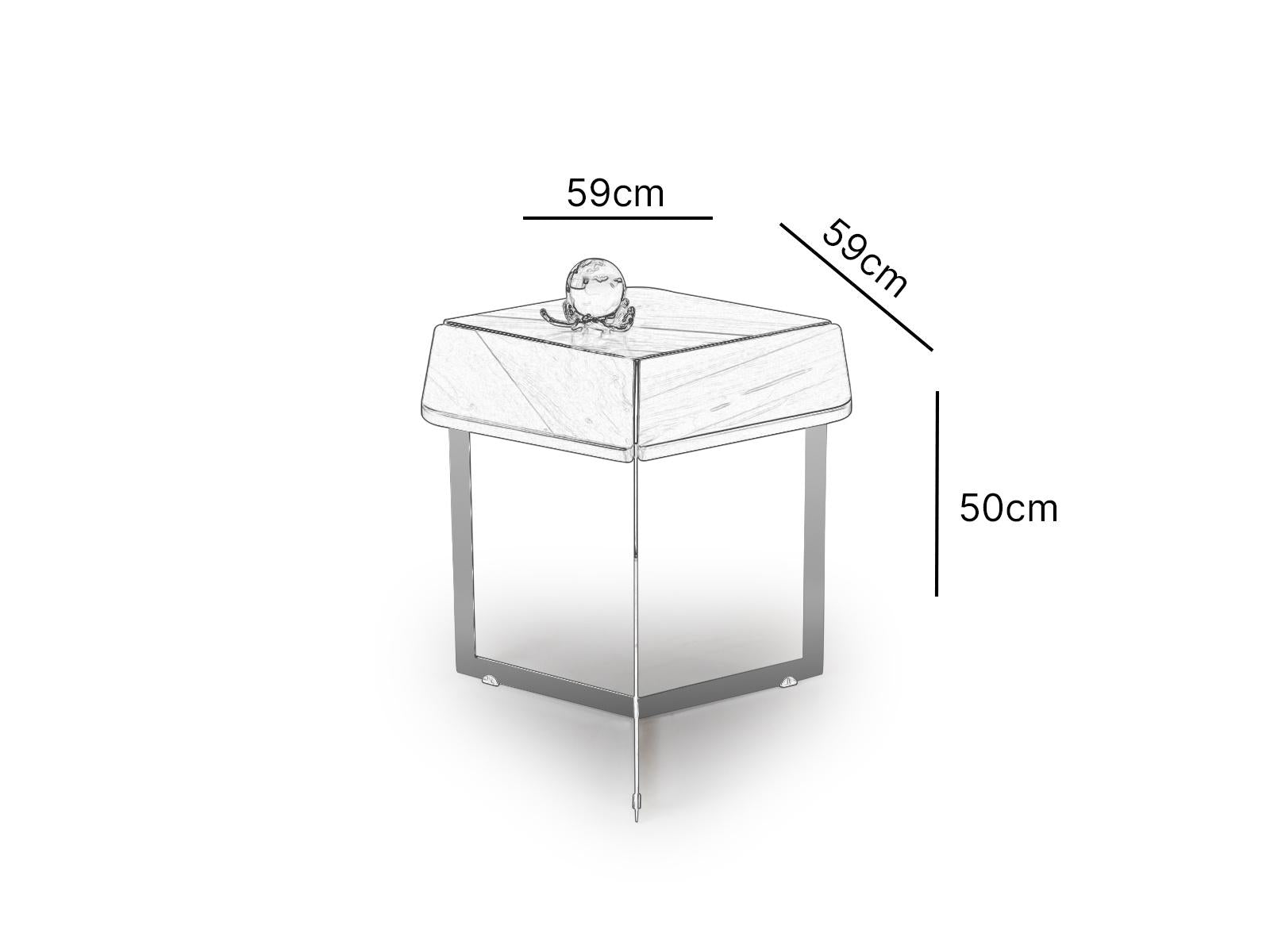 Hexa Cream End Table