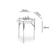 Kinza Wooden Gold Side Table