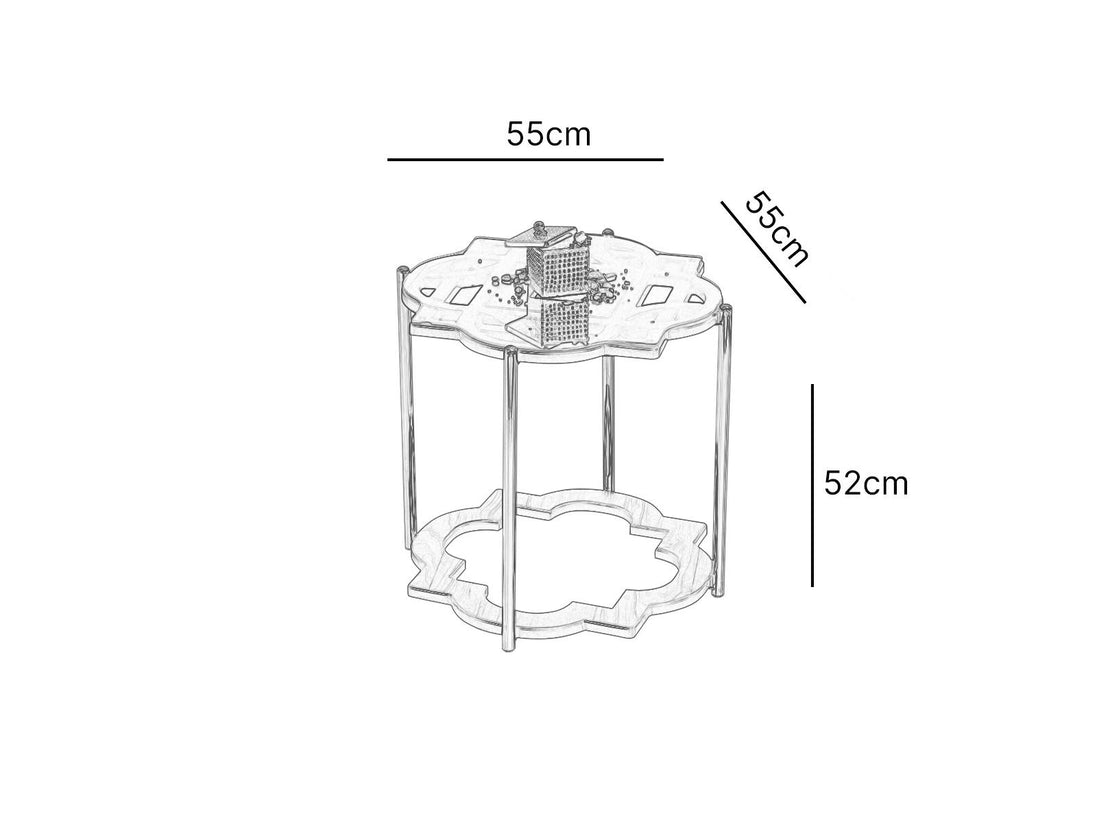 Pariza White Side Table