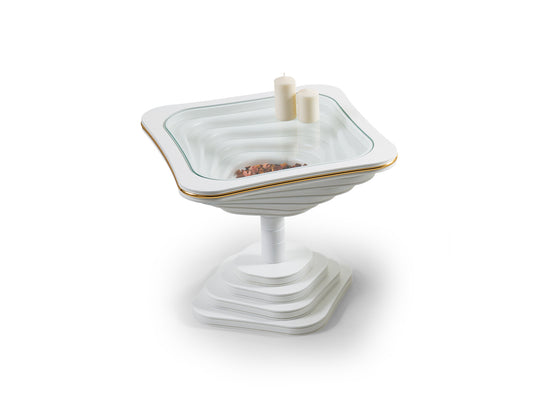 Noor White Accent Table
